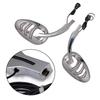 Left Right Motorcycle Rear View Mirrors with Led Turn Signal Light Black Chrome Handlebar Mirror for Harley-Davidson Road King