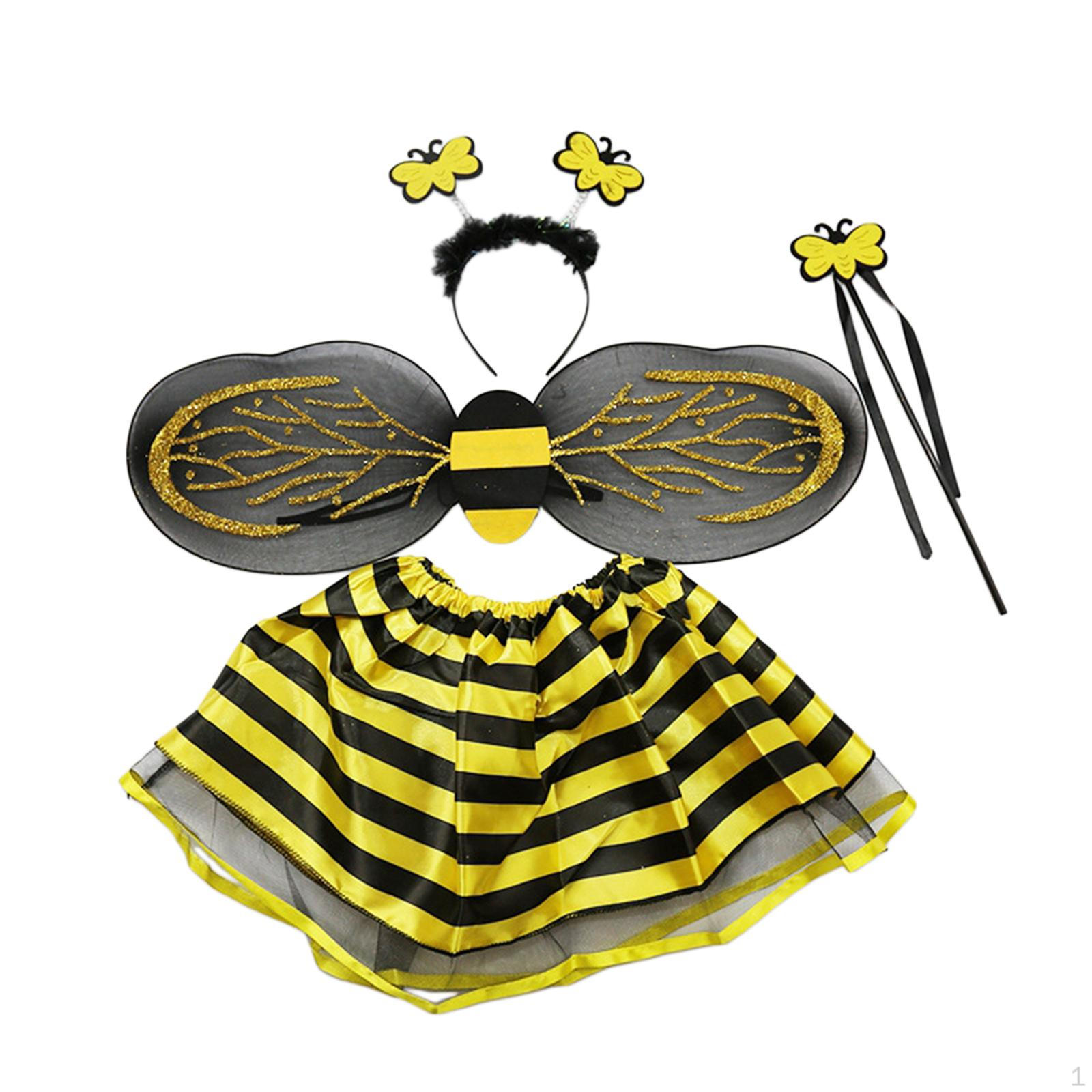 

Костюм пчелы для мальчиков и девочек, аксессуары, комплекты одежды для костюмированной вечеринки на Хэллоуин, наряд маленького эльфа