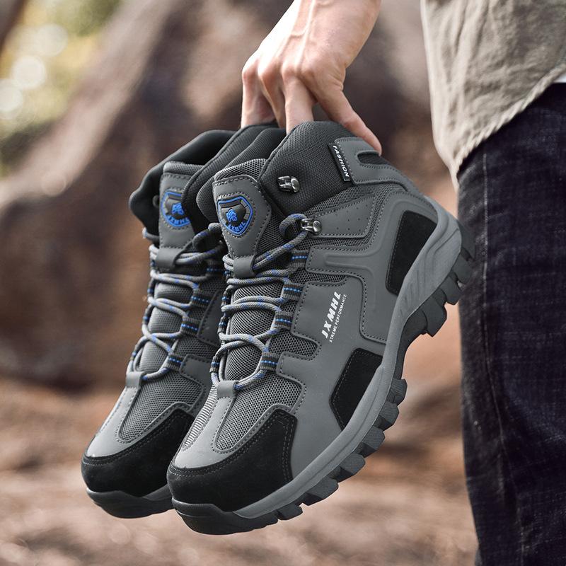 New Outdoor Hiking Shoes Breathable High-top Sneakers Lace-up Hiking Shoes Large Size