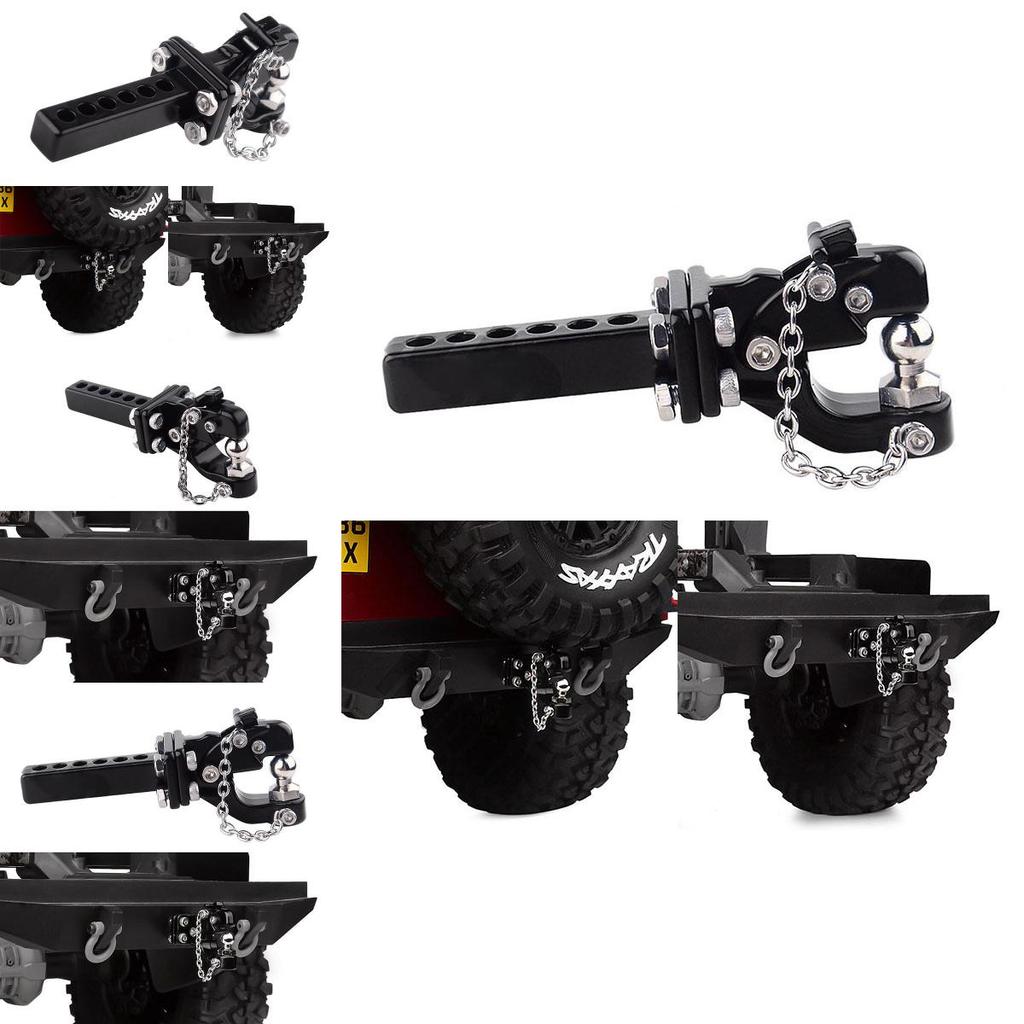 Reliable Adjustable Drop Hitch Receiver With Decorative Chain For 1/10 Rc Axial Scx10 Traxxas Trx4
