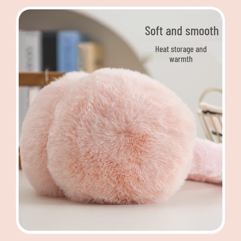 Women's Fleece-Lined Foldable Cat Ear Earmuffs – Warm and Stylish Winter Protection