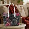 Gothic Floral Heart Tote Bag for Women Stylish Shoulder Bag for Daily Use