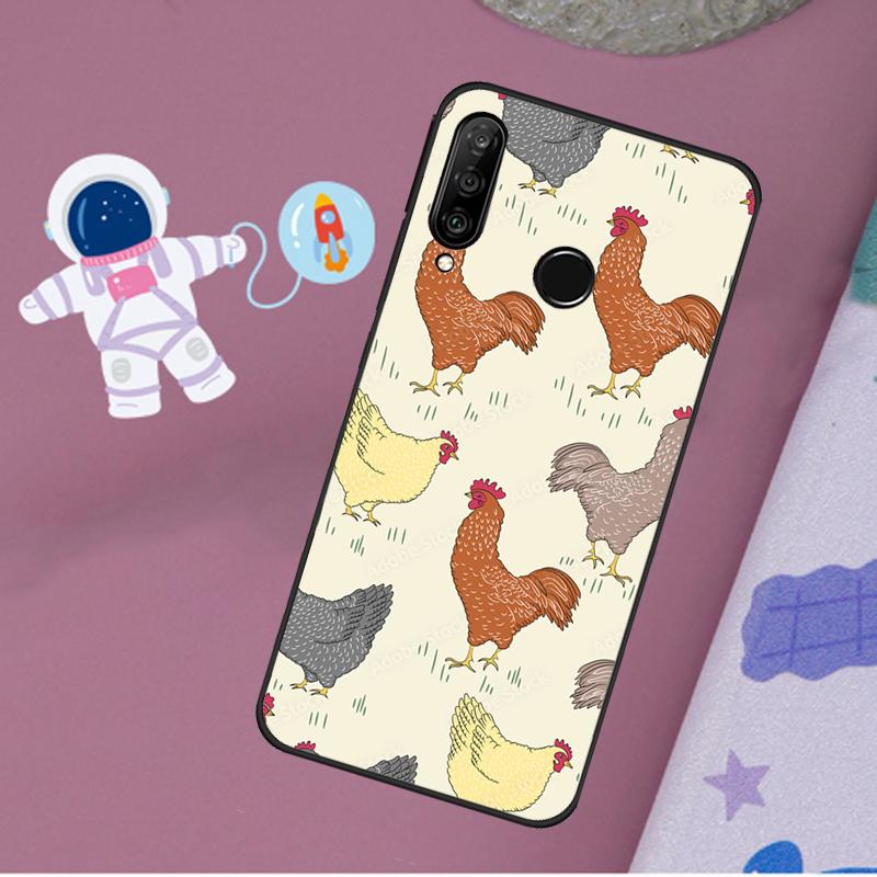 

Chicken Pattern For Huawei Nova Y72 Y73 Y60 Y70 Y90 Y61 Y91 7i 8i 11i 12i 12s 9 10 SE P20 P30 P40 Lite Case Huawei P30 Pro