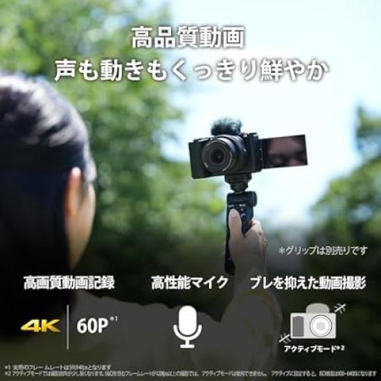 SONY Mirrorless Camera with Interchangeable Power Zoom Lens Kit SELP16502 and BQ ZV-E10M2 APS-C Lens, (Includes Lens), Windscreen, Black, ZV-E10M2K