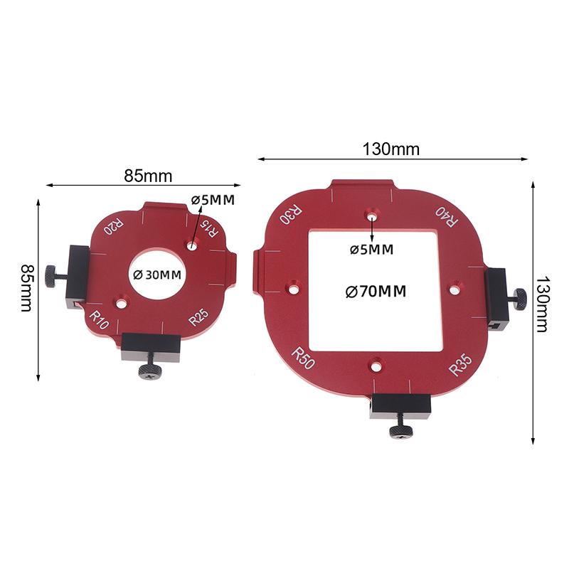 4In1 Woodworking Router Arcs Angle Positioning Template Corner Radius Routers R10-R50 Radius Jig Positioning Tool