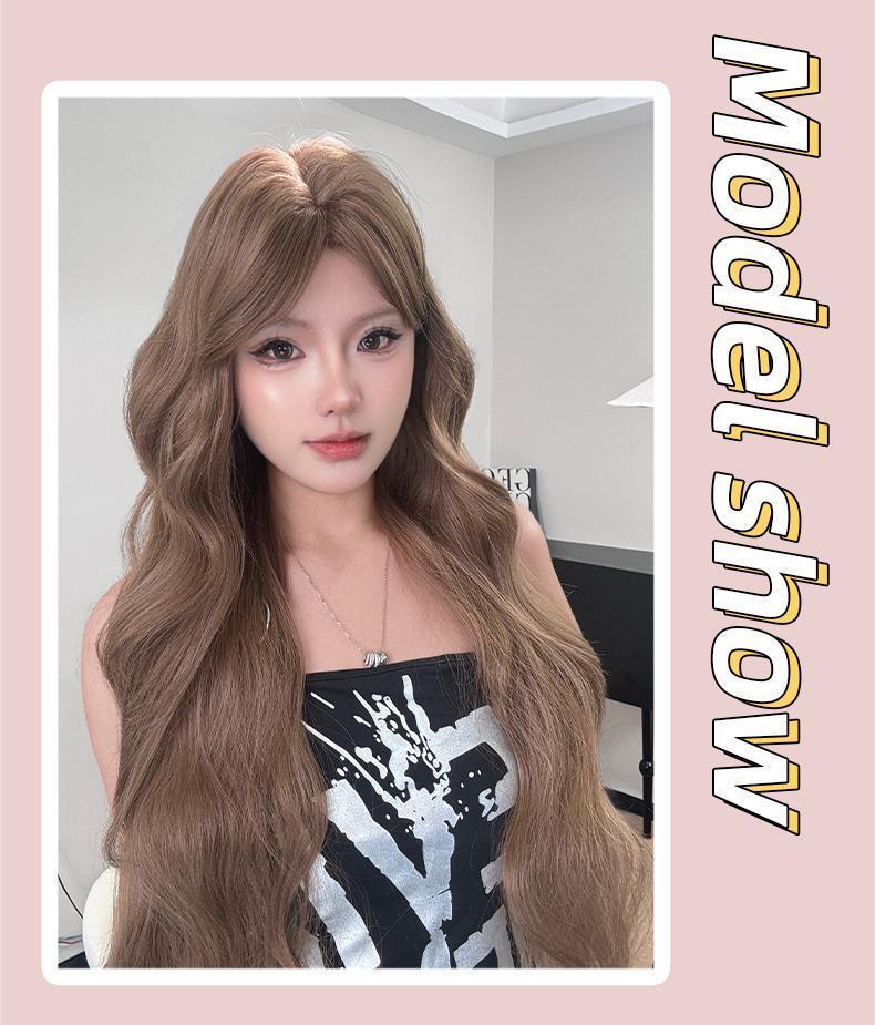 Women's Water Wave Curly Wig: Age-Defying, Face-Shaping, Middle Part, Long, and Natural-Looking