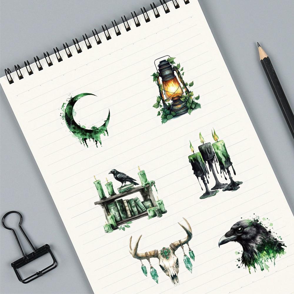 50 Popular Cross-border Forest Witch Stickers, Magic Potion, Transparent Waterproof Handwriting Notebook