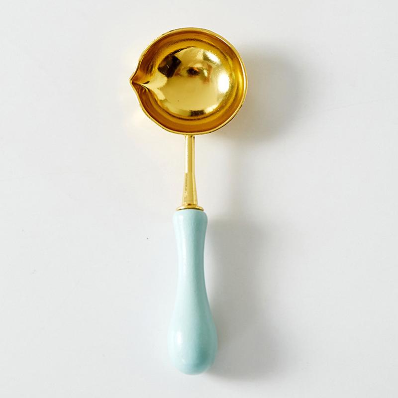 

1 шт. Ложка для сургуча с деревянной ручкой, ретро-ложки для штамповки воска, ложка для плавления огнестойкой краски, конверты для печати, металлический инструмент для открыток