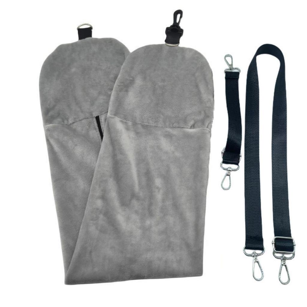 Füllbares Reisekissen für zusätzliches Gepäck Aufbewahrungstasche mit verstellbarem Samt-Reise-Nackenkissen für bis zu 3-tägige Reisen U-förmiges Kissen