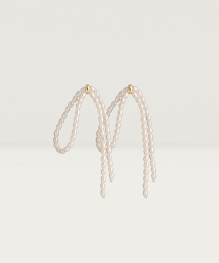 Haero Silver925 Pearl Ribbon Earrings