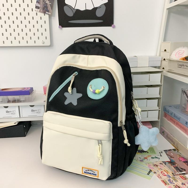 Campus junior high school student schoolbag female college student simple Korean version large capacity computer travel bag lightweight high school b