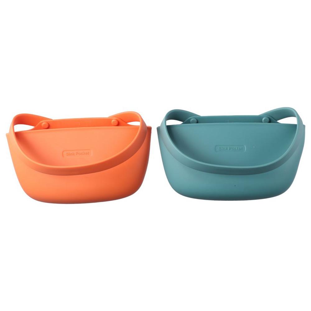 2Pcs TPR Sponge Holder No Installation Needed Kitchen Sink Box Kitchen Sink Organizer Home Storage
