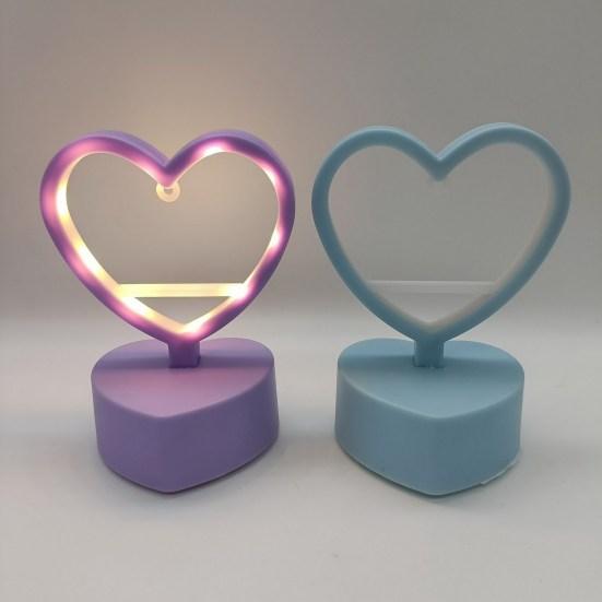 LED Night Lamp Flicker Free Non-Glaring Creative Shape Eye Protection Battery-operated Round Heart