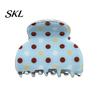 PVC Hair Claw, Back Head Strong Bite Force Clip, Dot Print Sturdy Claw Clip Large Anti-Slip Teeth Accessory for Daily Wear Long