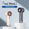 Mini Portable Handheld Fan Instant Ice Mode 100 Winds Speeds Adjustable 3000mAh Electric Fans Rechargeable Outdoor Personal Fan