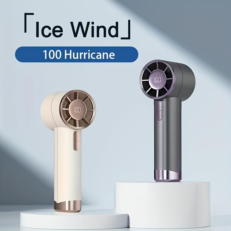 Mini Portable Handheld Fan Instant Ice Mode 100 Winds Speeds Adjustable 3000mAh Electric Fans Rechargeable Outdoor Personal Fan