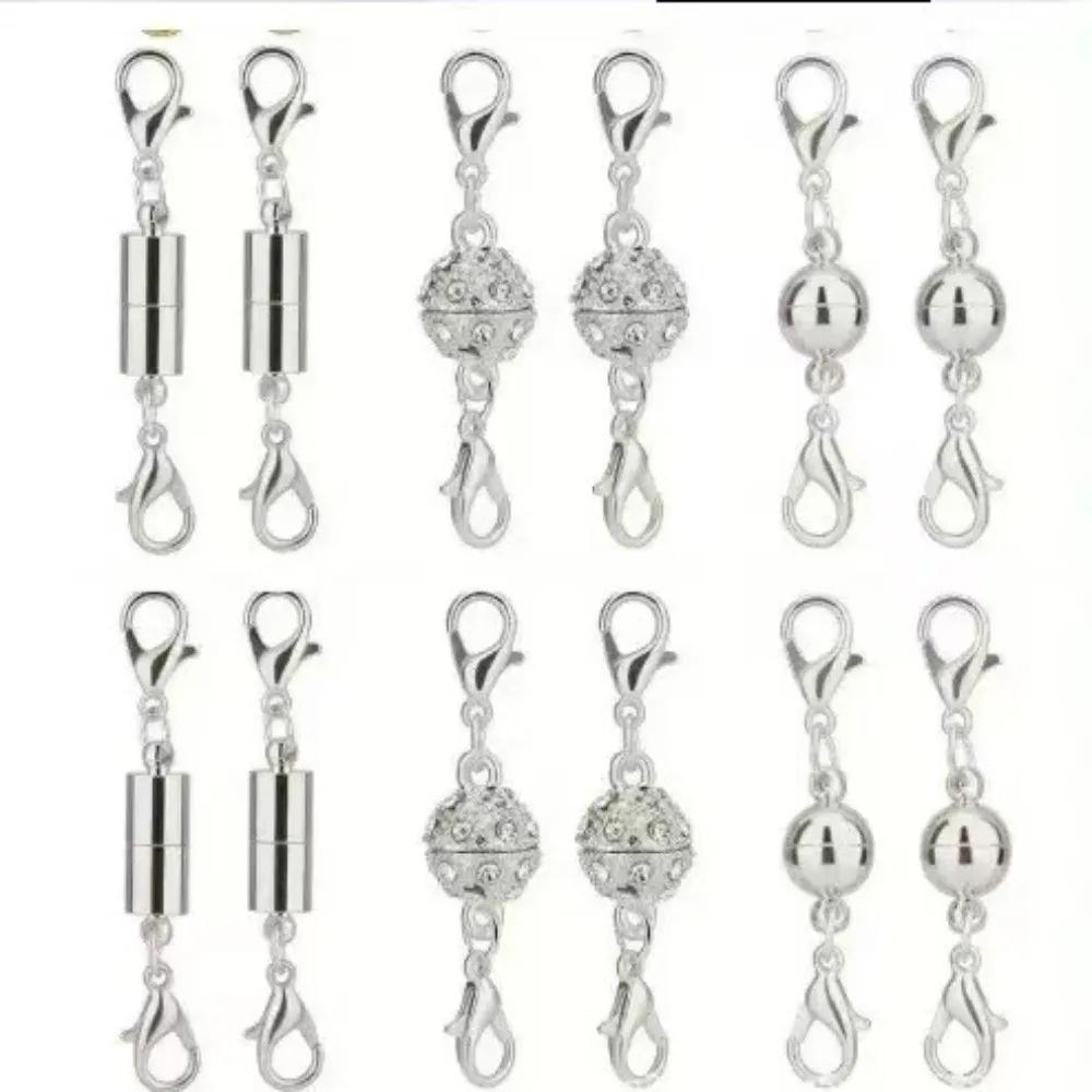 12pcs New Gold & Silver Magnet Connector Clasp Lobster Clasp DIY Jewelry Clasps Couple Clasps Bracelets