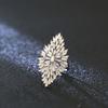 Huitan Sparkling Marquise Shaped Women Rings Full Pave Crystal Cubic Zirconia Gorgeous Lady Wedding Party Rings Fashion Jewelry