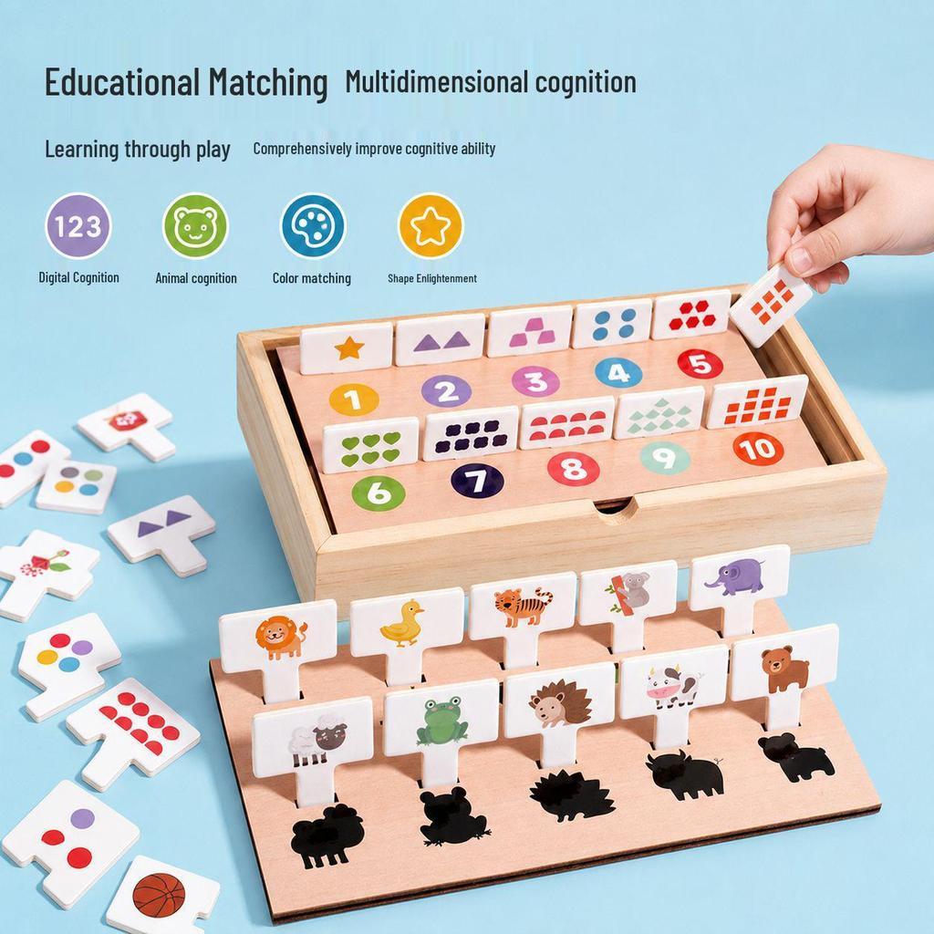 Montessori Number Matching Puzzle: Early Math and Cognitive Learning Toy
