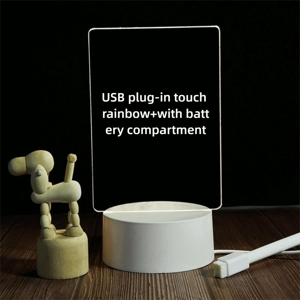 USB Powered LED Desk Lamp 3D Glow Effect Bedside Night Light  Bedside Lighting