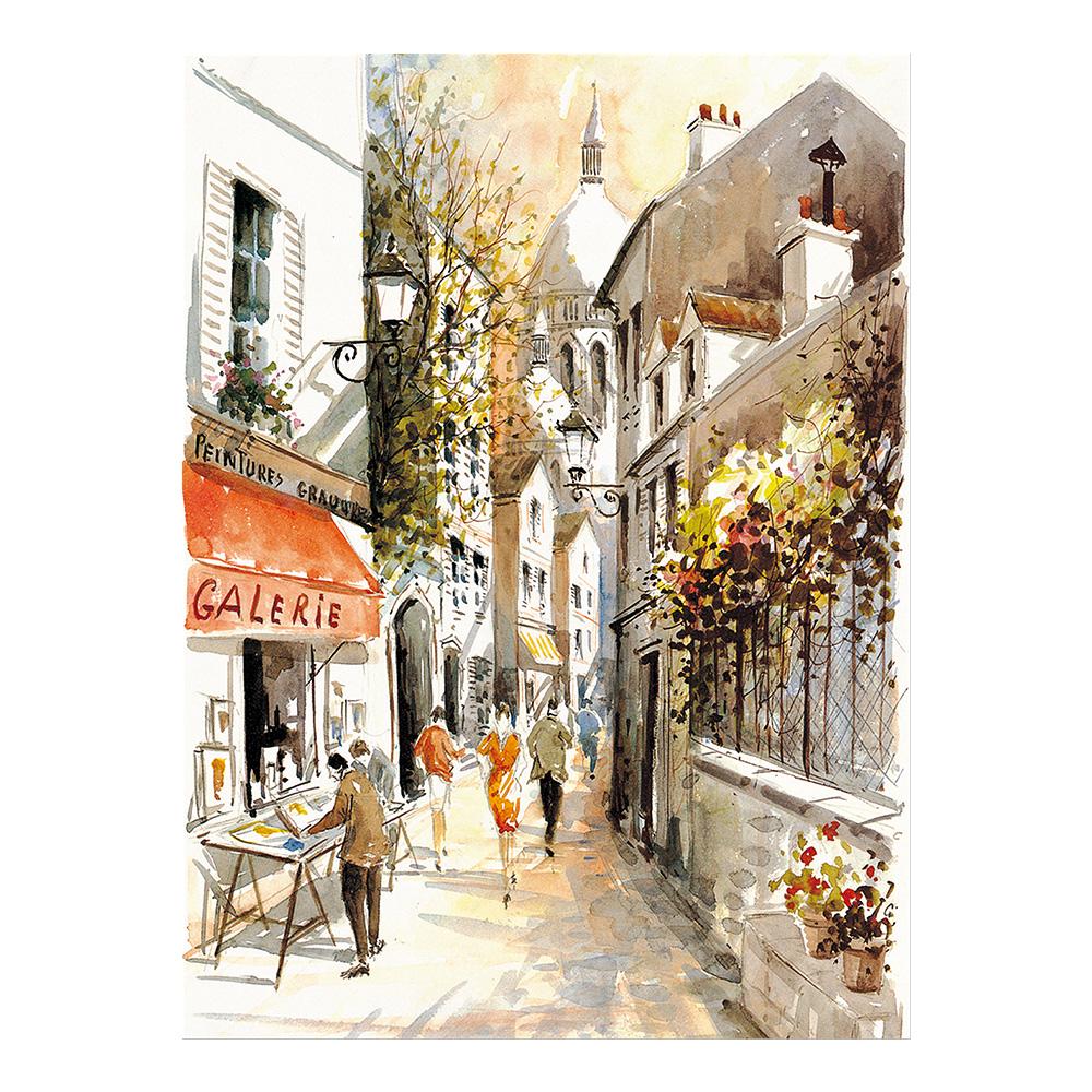 Abstract City Street Landscape Canvas Paintings Home Decor Street Scenery HD Prints Posters Pictures for Living Room Wall Art