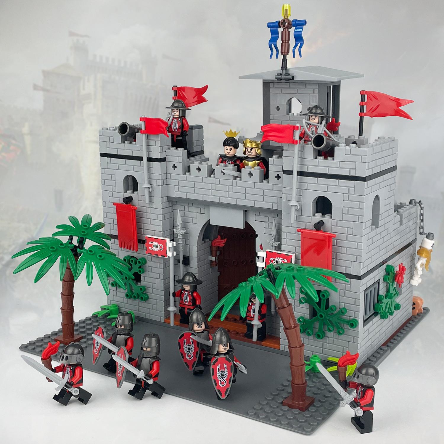 MOC Средневековый Замок Королевство Скорпиона Замок Стражник Солдат Минифигурки Конструктор игрушки