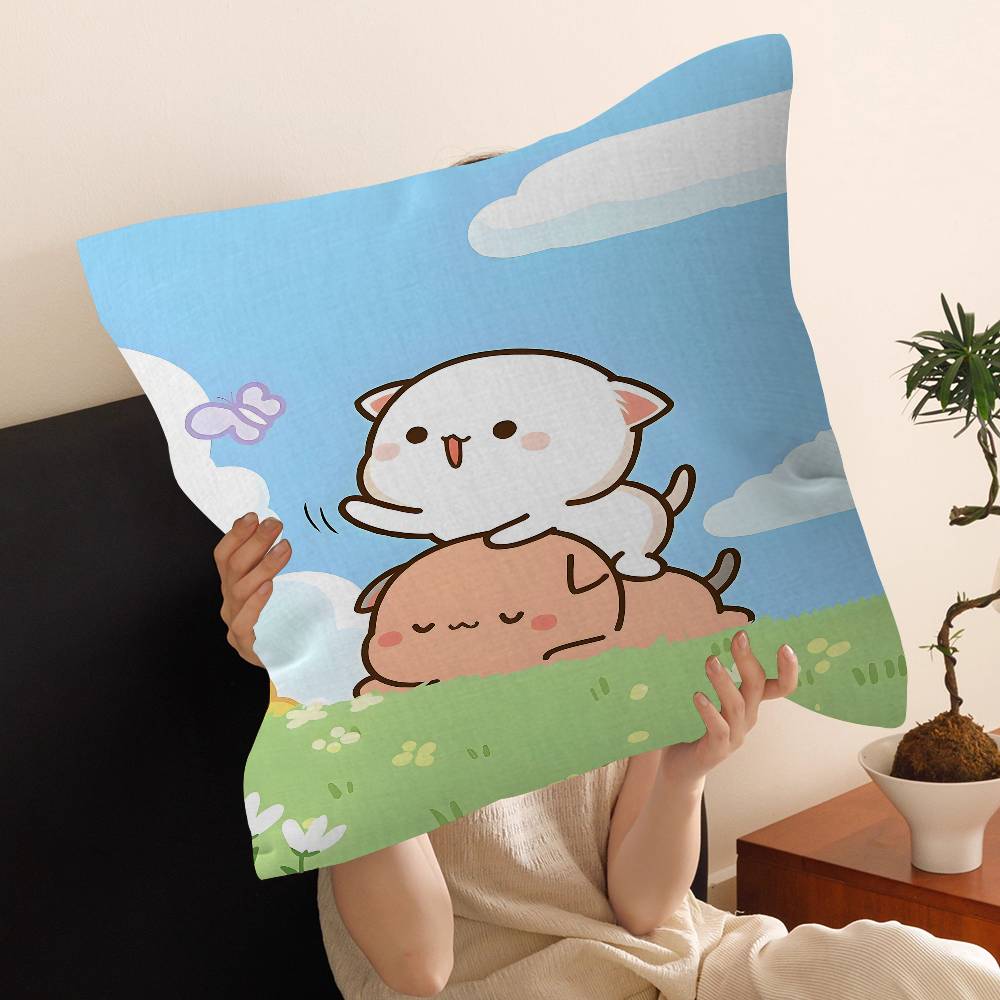 Bear Cartoon Kawaii DDudu BBubu Pillow Anime Pillow Sofa Bed Head Pillow Cover Cushion Cover 45x45 cm Fashion