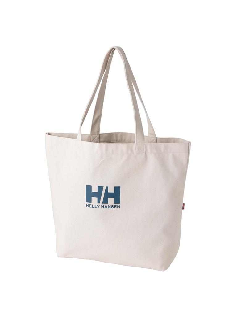 Helly Hansen Organic Cotton Logo Tote Vertical Shoulder Cloudy Blue Bag, Large, Tote, Bag, Unisex, HY92320,