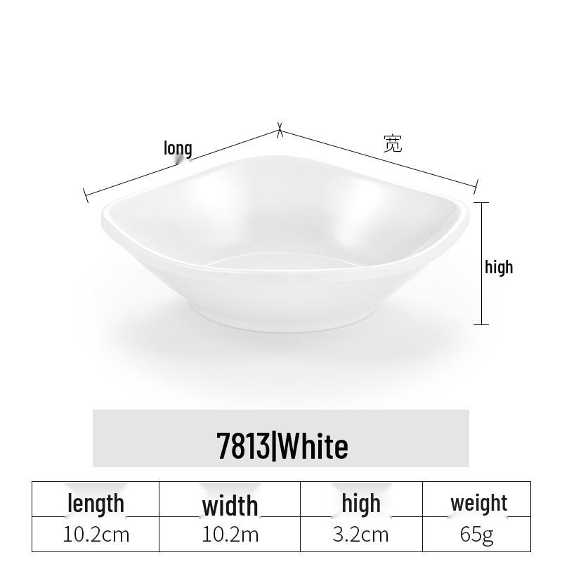 Imitation Porcelain Melamine Dipping and Snack Dish for Restaurants