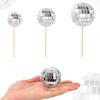3/5/12pcs Club Retro Dance Party Supplies Cake Decoration Birthday Disco Ball Cupcake Toppers
