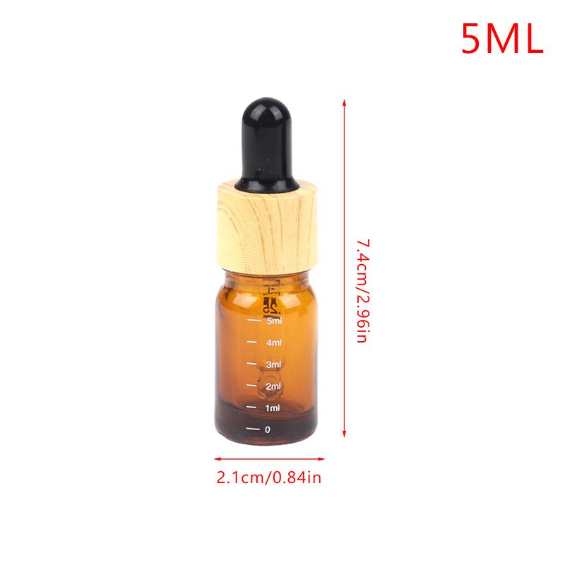 5Ml-100Ml Dropper Bottles With Scale Reagent Eye Drop Amber Glass Aromatherapy Liquid Pipette Bottle Refillable Bottles Travel