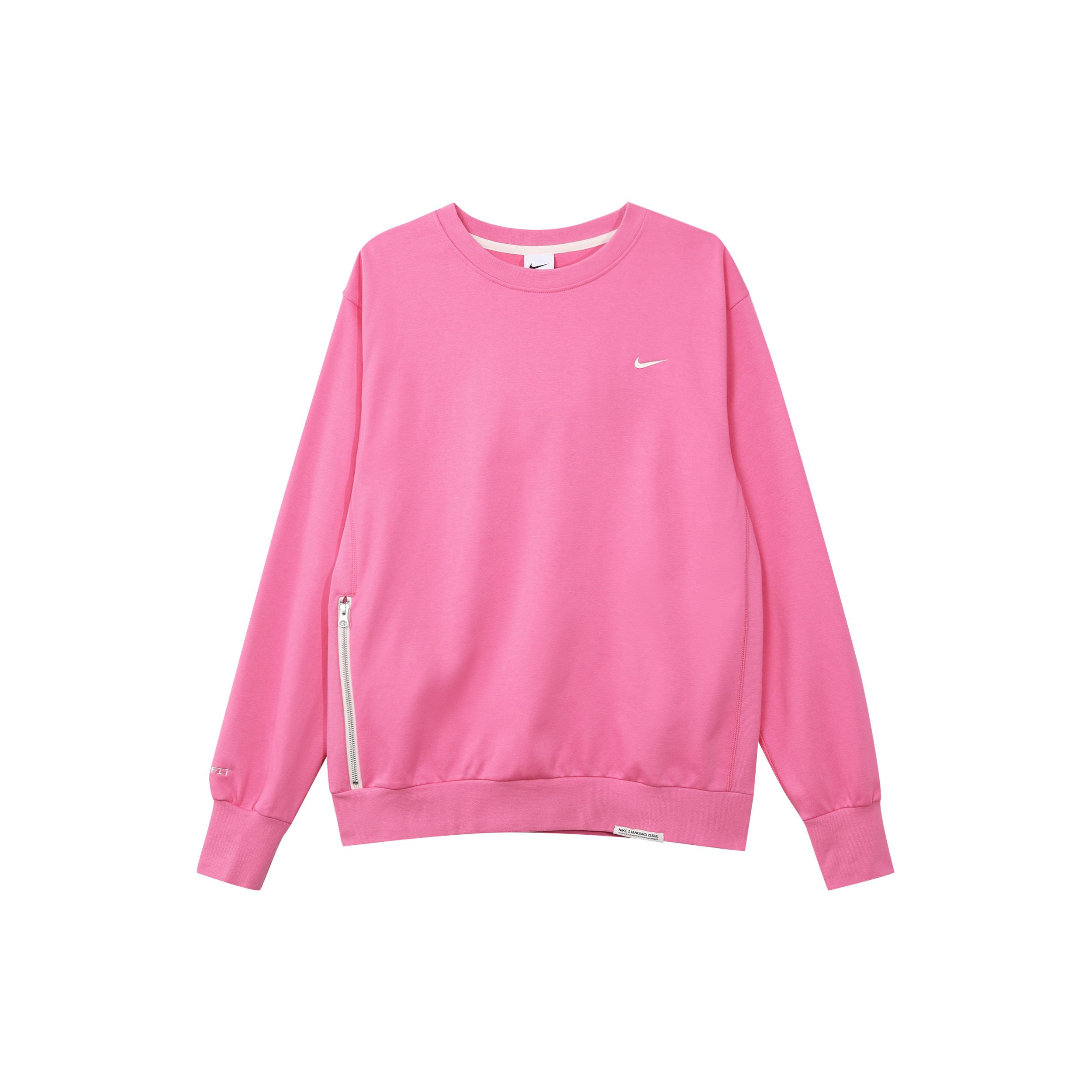 Nike Men s Dri-Fit Standard Issue Crew Neck Sweatshirt Pink DQ5821-684 XL