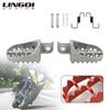LINGQI RACING Aluminum Anti-slip Foot Pegs Footpeg Rests Pedal For DL600 V-Storm Dirt Bike Enduro Motocross Universal Parts