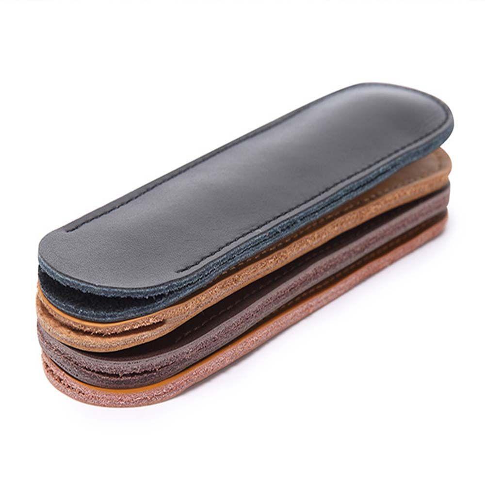 Pen Storage Cover School Supplies Leather Pen Holder Vintage Pen Bag Cowhide Pen Case Pen Protector