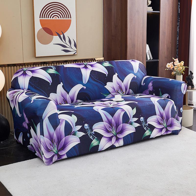 Elastic Printed Sofa Cover Single Double Triple Lazy Sofa Cover Non-slip Protective Cover