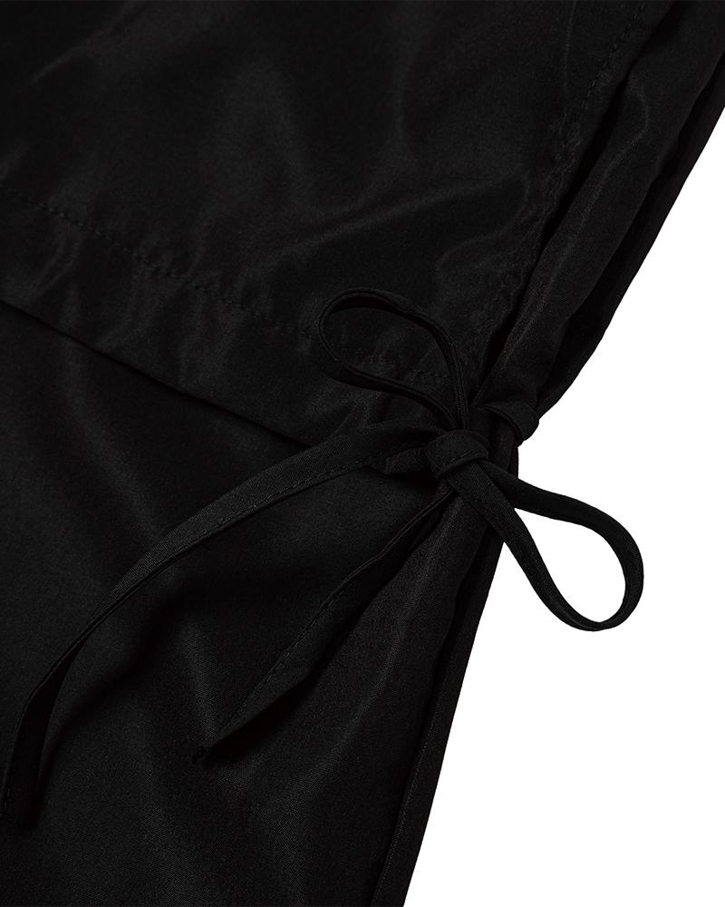 MOAA Wrap Skirt Bootcut Trousers (Black)