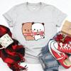 Kawaii Bubu Dudu Merry Christmas Couple Tshirt Trendy Funny Cartoon Anime Shirt Fashion Holiday Party Celebrate Cotton Tees
