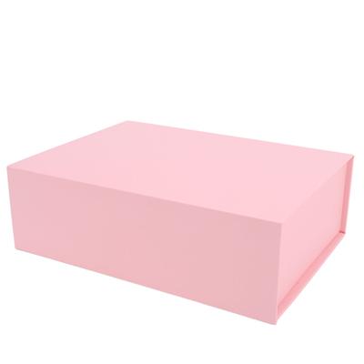 Gift Box with Magnetic Closure Foldable Filp Open Large Valentines Box for Jewelry Perfume Pink