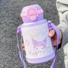 Thermos Cup for Children To Go To School with Straw Water Cup for Children and Students Straw Kettle Is Cute