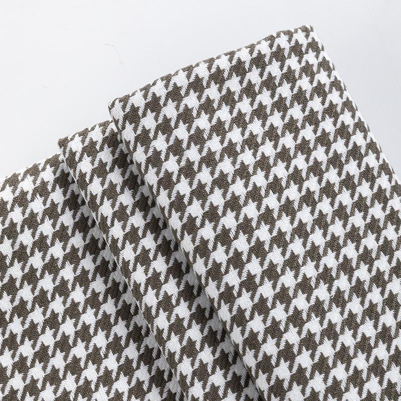 Houndstooth Polyester Linen-like Thick Sofa, Car Seat Cover & Pillowcase Fabric
