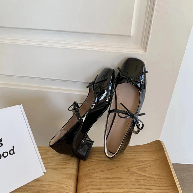 Fashion 2025 Spring Autumn Women Mary Jane Shoes Fashion Butterfly-knot Shoes Casual Low Heel Dress Street Style Shoes