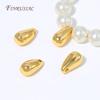 18K Gold Plated Teardrop Pendant Charm,Smooth Water Drop Pendant For DIY Necklace Jewelry Making Supplies Accessories