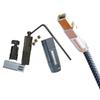 Aluminum Alloy Gold-Plated USB B-Type Plug Connector Housing 6mm Hole for Repairing Printer Data Cables