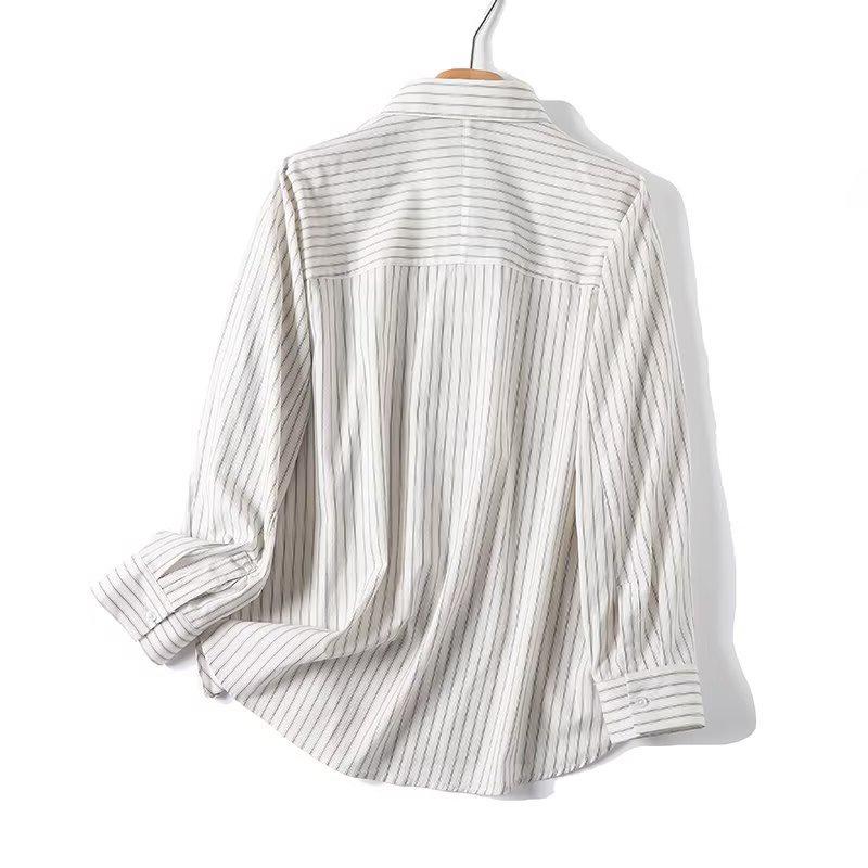 Women's Summer Striped Long Sleeve Casual Shirt