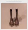 Girls' Knee-High Leather Boots: 2026 Autumn/Winter, High-Top, Plus Velvet.