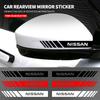 2pcs Car Styling Rearview Mirror Decoration Sticker Vinyl For Nissan Qashqai X J10 Trail Tiida Teana Skyline Juke X-trail Almera