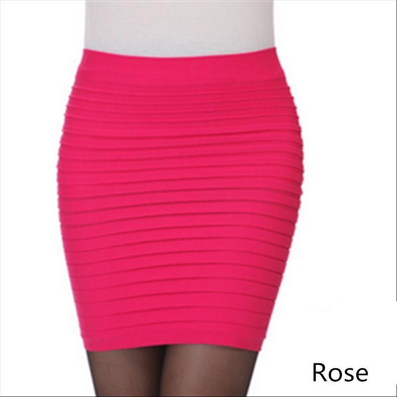 Women Elastic Package Hip Skirt Step Skirts
