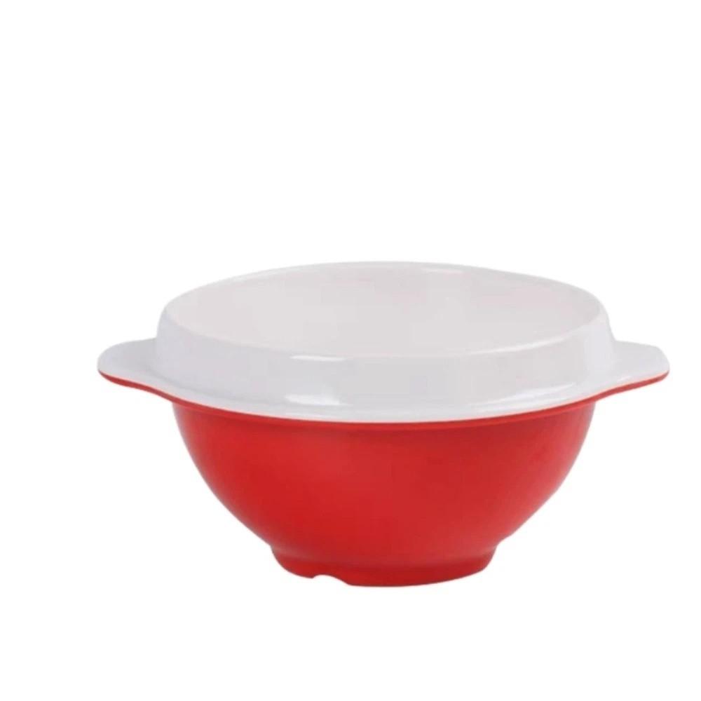 2 pieces Break-Resistant Melamine Rice Bowl Anti Scalding Thickened Porridge Bowl High Temperature Resistant Two Color Splicing