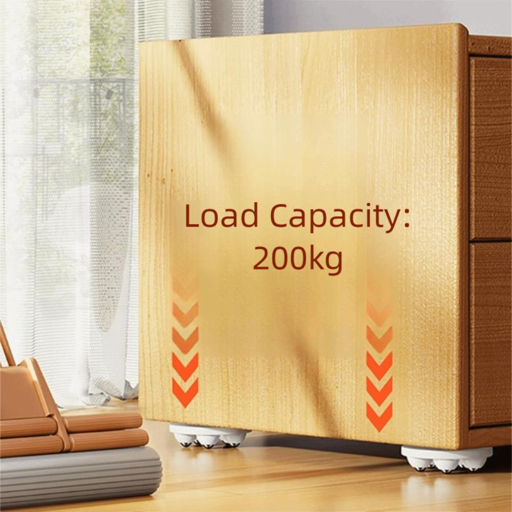 4pcs 5 Beads Self Adhesive Caster Wheels 360° Rotating Furniture Casters Wheels Furniture