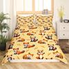 Cute Red Panda Duvet Cover King Size,Pink Love Stars Bedding Set Kawaii Cartoon Animals Comforter Cover Girly Sweet Quilt Cover